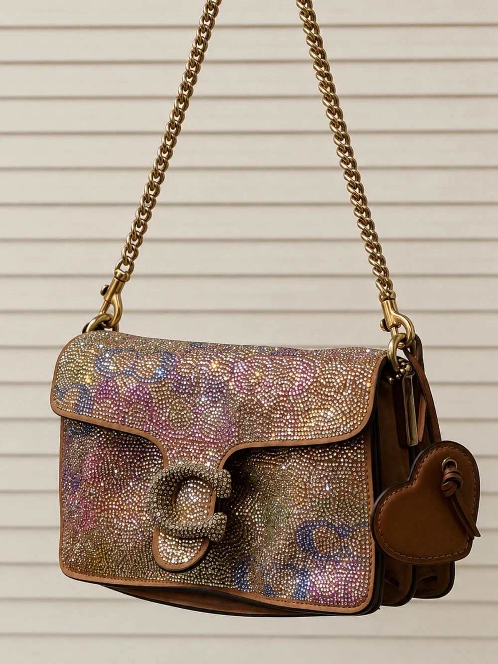 Coach Multicolor Crystal-Embellished tabby handbag